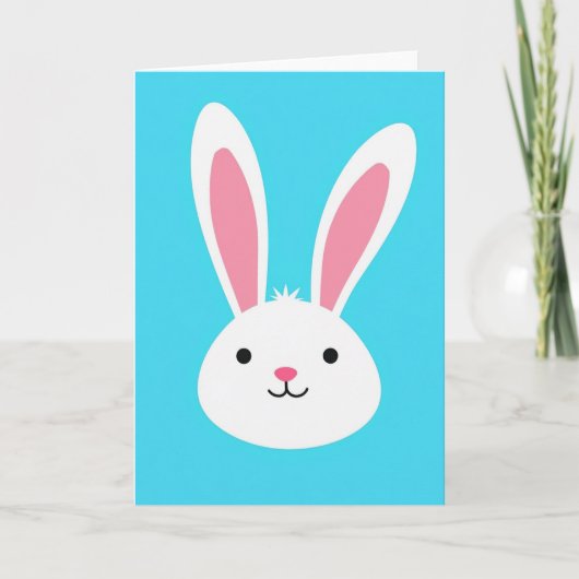 Süße Hase Simple Art Karte (Vorderseite)