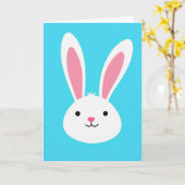 Süße Hase Simple Art Karte (Gelbe Blume)