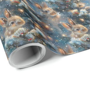 Süße Hasen Geschenkpapier für Weihnachtsgeschenke