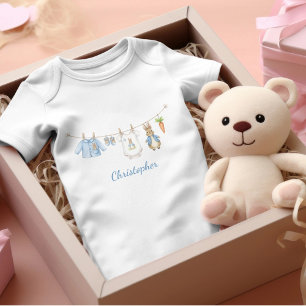 Süße Hasen-Jungen-Kleiderleine Baby Strampler