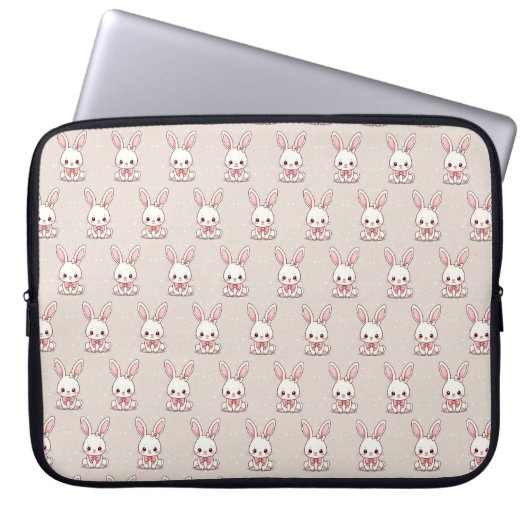Süße Hasen-Laptoptasche Laptopschutzhülle (Vorderseite)