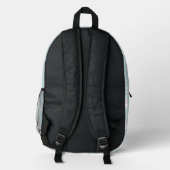 Süße Hasen Pastellblauer Rucksack (Rückseite)