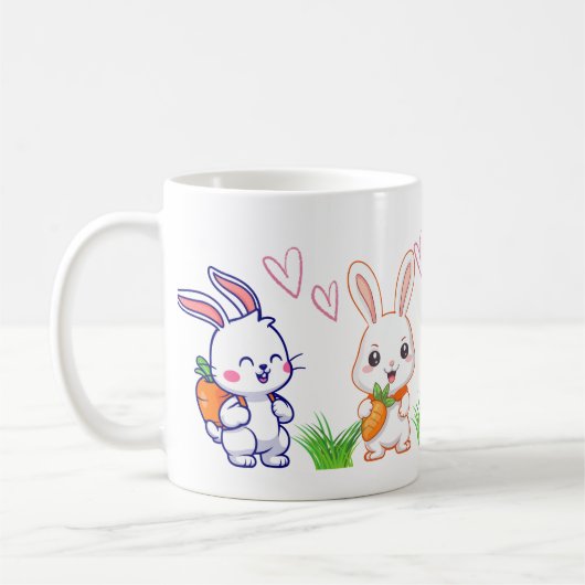 Süße Hasen-Tasse Kaffeetasse (Links)