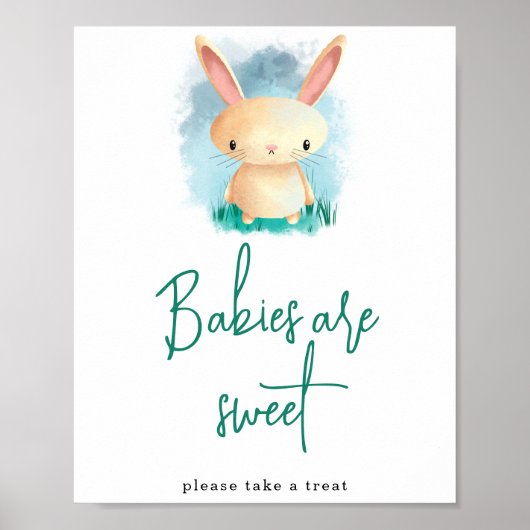 Süße Hasenbabys sind niedlich Poster (Vorne)