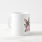 Süße Hasenbrille Kaugummi Ostertag Mädchen Kinder Kaffeetasse (Vorderseite Links)