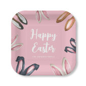 Süße Hasenohren Frohe Ostern Pappteller