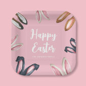 Süße Hasenohren Frohe Ostern Pappteller