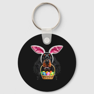 Süße Hasenohren Gordon Setter Hund Ostereiersuche Schlüsselanhänger