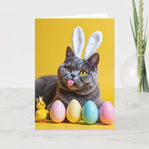 Süße Hasenohren-Kitty-Katze-Karte Karte