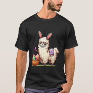 Süße Hasenohren-Llama-Ostern-Eier-Suche Besitzer K T-Shirt