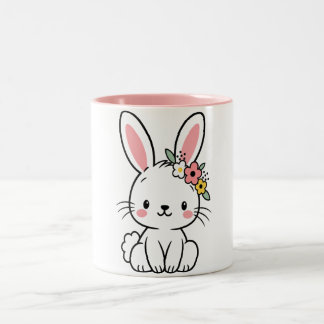 Süße Hasentasse Zweifarbige Tasse