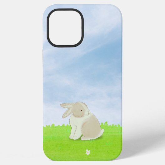 Süße Hasenwiese iPhone 12 Hülle. Hülle (Rückseite)