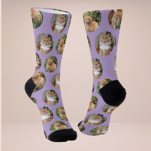 Süße Haustier 2 Katzenfoto Socken