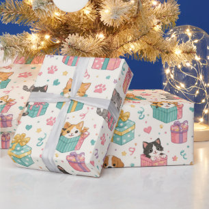 Süße Haustier-Geschenkverpackung Hund & Katze Mu Geschenkpapier