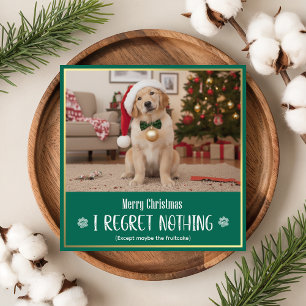Süße Haustier-Hund-Foto Lustige Weihnachtsgrüße Feiertagskarte
