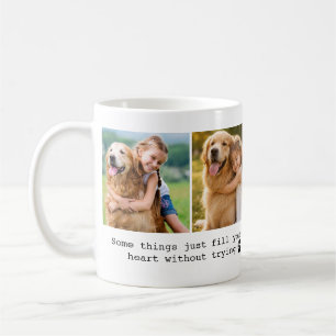Süße Haustier-Hund-Zitat 4 Foto-Collage-Kaffeetass Kaffeetasse