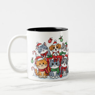 Süße Haustier-Kollektion – Stylische Minimal-Mug Zweifarbige Tasse