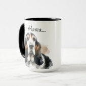 Süße Haustier-Mama Basset Hound Personalisierbarer Tasse (Vorderseite Links)