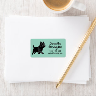 Süße Haustier-Silhouetten-Design - Hunde 1 + Text Adressaufkleber