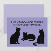Süße Haustier Silhouetten Design - Katzen 1 + Text