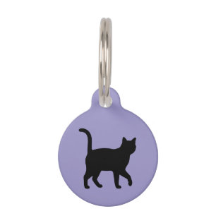 Süße Haustier Silhouetten Design - Katzen 1 + Text Haustiermarke