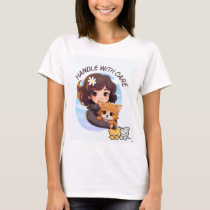 Süße Haustierkatze & schönes Art Design T-Shirt