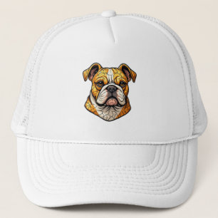 Süße Haustierliebhaber-Englisch-Bulldogge-Illustra Truckerkappe