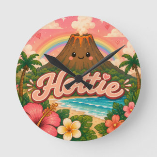 Süße Hawaii kawaii Kreis Kissen Runde Wanduhr