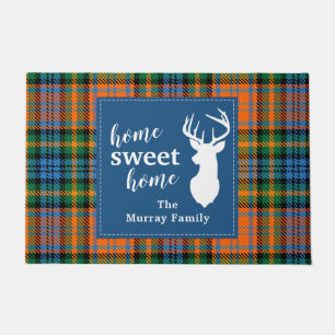 Süße Heimat Tartan Clan Murray Personalisierter Ka Fußmatte