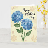 Süße hellblaue Muttertagskarte Karte (Gelbe Blume)