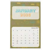Süße helle Doodle 2026 Kalender (Jan 2027)