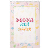 Süße helle Doodle 2026 Kalender (Titelbild)