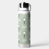 Süße Hellgrün-Weiß-Schleifen-Golf-Muster Trinkflasche (Hinten)