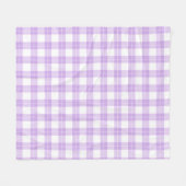 Süße helllila karierte einfache Klassiker Fleecedecke (Vorderseite (Horizontal))