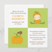 Süße Herbst-Babyparty Einladung (Vorne/Hinten)