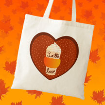 Süße Herbst-Coffee-Liebhaber-Tasche aus Canvas