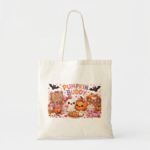 Süße Herbst-Geist- und Kürbis-Halloween-Tasche Tragetasche
