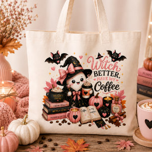 Süße Herbst-Geist- und Kürbis-Halloween-Tasche Tragetasche