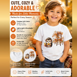 Süße Herbst-Igel-Illustration mit Ernteleiter Tri-Blend Shirt