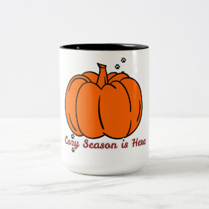 Süße Herbst-Kürbis-Kaffeetasse Gemütliche Jahres Zweifarbige Tasse