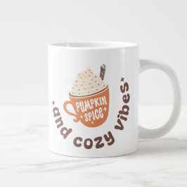 Süße Herbst- Kürbisgewürz- und gemütliche Vibes  Jumbo-Tasse