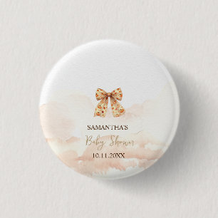 Süße Herbst-Kürbisse-Bogen-Baby-Party Button