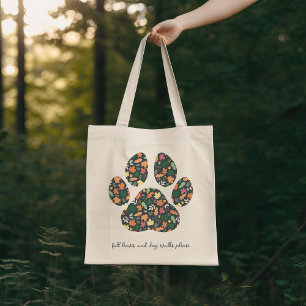 Süße Herbst-Pfotenabdruck-Tasche für einen Hunde-L Tragetasche