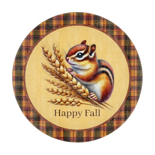 Süße Herbst-Saison-Chipmunk-Küche Schneidebrett (Vorderseite)