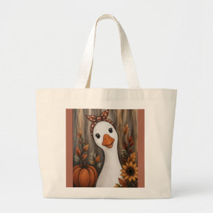 Süße Herbst-Thanksgiving-Tasche mit Kürbis Jumbo Stoffbeutel