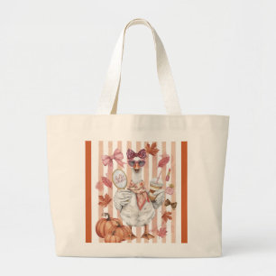 Süße Herbst-Thanksgiving-Tasche mit Kürbis Jumbo Stoffbeutel