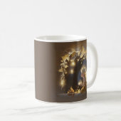 Süße Herbstfee mit leuchtenden Blumen Kaffeetasse (VorderseiteRechts)