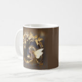 Süße Herbstfee mit leuchtenden Blumen Kaffeetasse (Vorderseite Links)