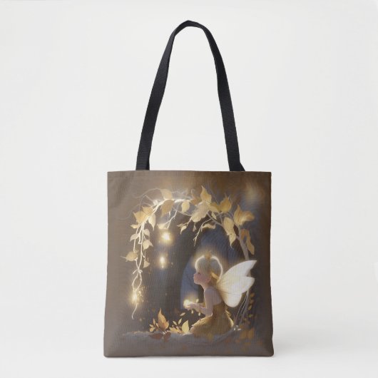 Süße Herbstfee mit leuchtenden Blumen Tasche (Vorderseite)