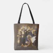 Süße Herbstfee mit leuchtenden Blumen Tasche (Rückseite)